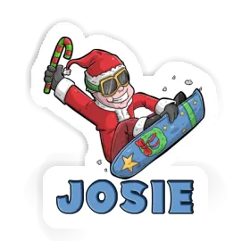 Josie Sticker Christmas Snowboarder Image