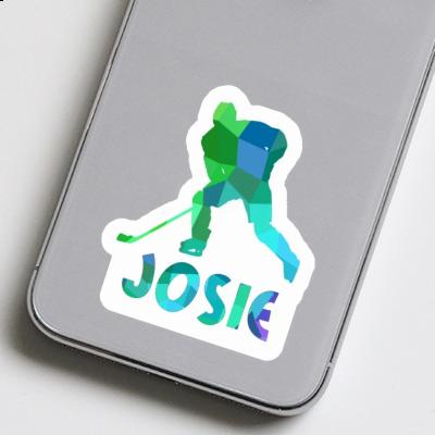 Josie Sticker Hockey Player Notebook Image