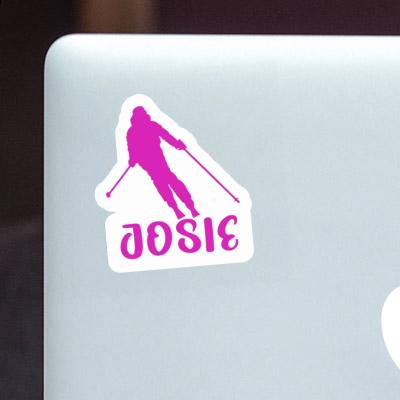 Skier Sticker Josie Laptop Image