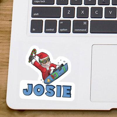 Aufkleber Weihnachts-Snowboarder Josie Notebook Aufkleber Weihnachts-Snowboarder Josie Notebook Image