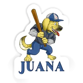 Autocollant Juana Baseball-Chien Image