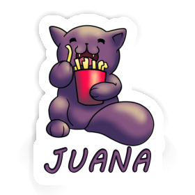 Juana Autocollant Chat-frites Image