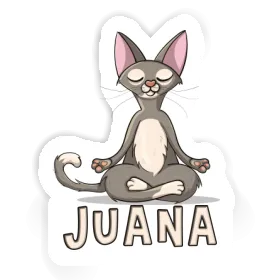 Autocollant Juana Chat de yoga Image