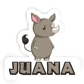 Sticker Rhinoceros Juana Image