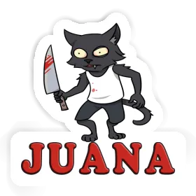 Autocollant Chat psychopathe Juana Image