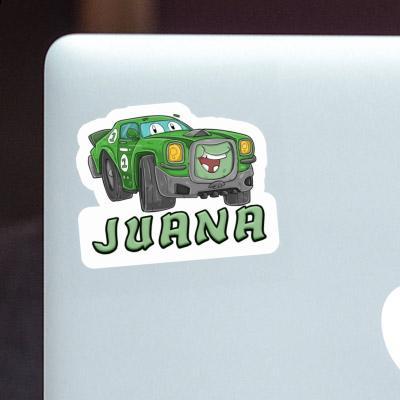 Race car Sticker Juana Laptop Image