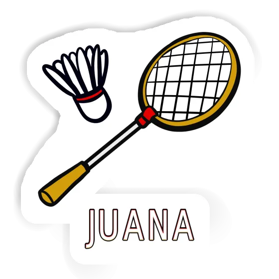 Sticker Juana Badminton Racket Notebook Image