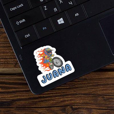 Biker Sticker Juana Laptop Image