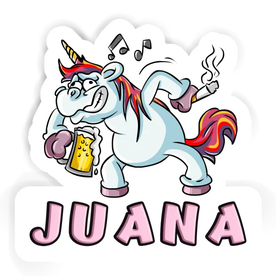 Sticker Juana Party-Einhorn Laptop Image