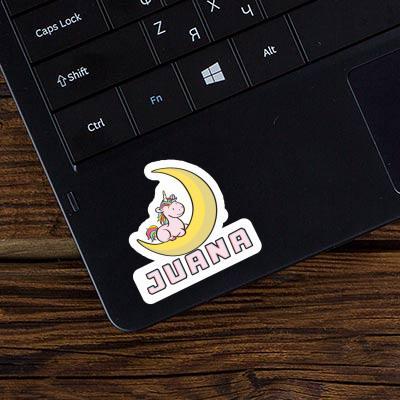 Sticker Moon Unicorn Juana Laptop Image