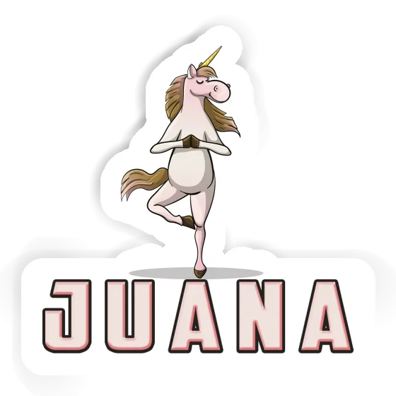 Licorne de yoga Autocollant Juana Image