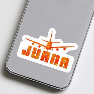 Sticker Juana Airplane Image