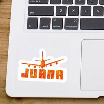 Sticker Juana Airplane Laptop Image
