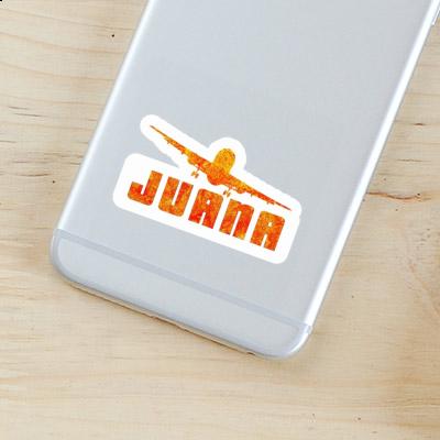 Juana Sticker Airplane Laptop Image