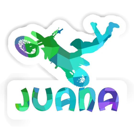 Motocross Rider Sticker Juana Laptop Image
