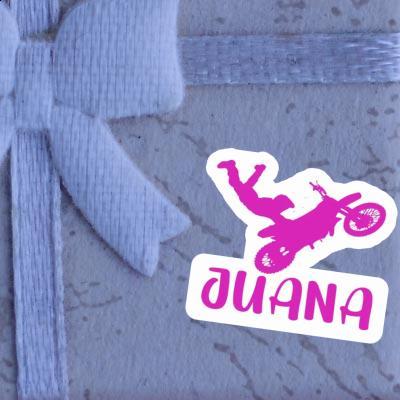 Sticker Motocross-Fahrer Juana Notebook Image