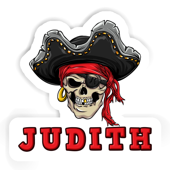 Aufkleber Piratenschädel Judith Laptop Image