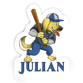 Sticker Baseball Dog Julian Image