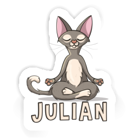 Yoga Cat Sticker Julian Image
