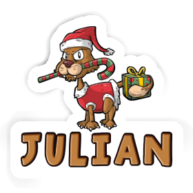 Christmas Cat Sticker Julian Image