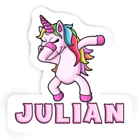 Julian Sticker Dabbing Unicorn Image