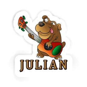 Sticker Guitar Dog Julian Image