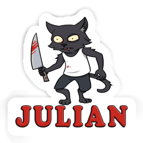 Sticker Psycho Cat Julian Image