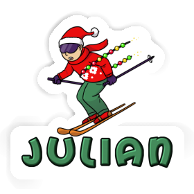 Sticker Christmas Skier Julian Image