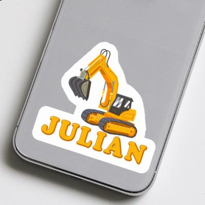 Julian Sticker Excavator Notebook Julian Sticker Excavator Gift package Image
