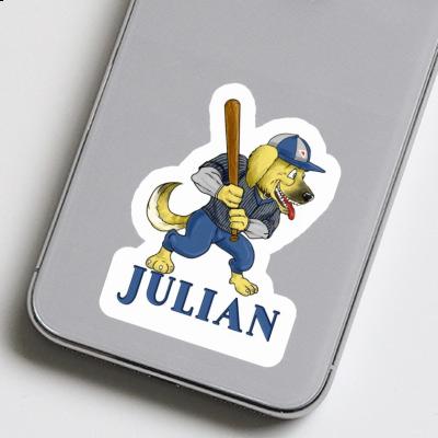 Sticker Baseball Dog Julian Sticker Baseball Dog Julian Image