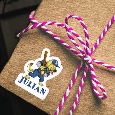 Sticker Baseball Dog Julian Notebook Sticker Baseball Dog Julian Gift package Image