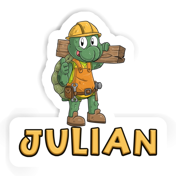 Julian Sticker Construction worker Notebook Julian Sticker Construction worker Gift package Image