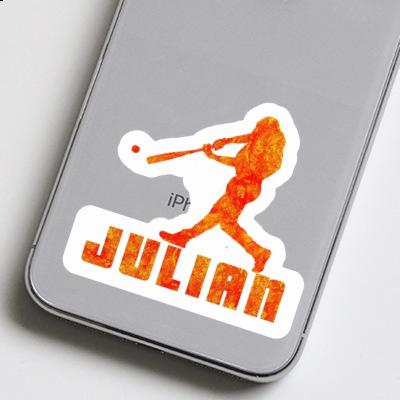 Sticker Julian Baseball Player Notebook Sticker Julian Baseball Player Notebook Image
