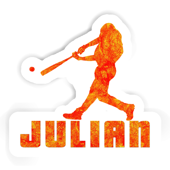 Sticker Julian Baseball Player Notebook Sticker Julian Baseball Player Gift package Image