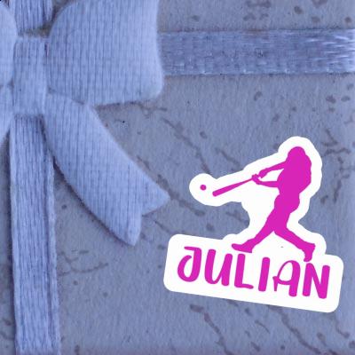 Sticker Julian Baseball Player Notebook Sticker Julian Baseball Player Notebook Image