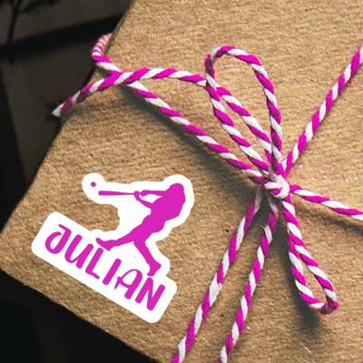 Sticker Julian Baseball Player Notebook Sticker Julian Baseball Player Notebook Image