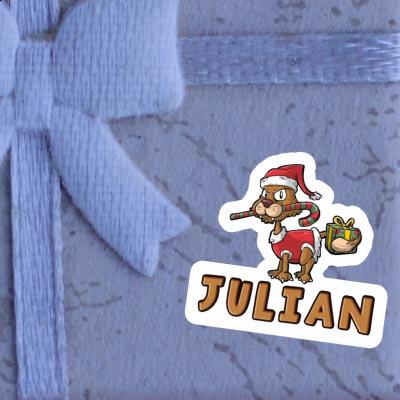 Christmas Cat Sticker Julian Notebook Christmas Cat Sticker Julian Gift package Image