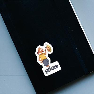 Julian Sticker Darts Player Notebook Julian Sticker Darts Player Gift package Image