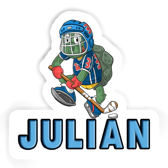 Julian Sticker Hockey Player Notebook Julian Sticker Hockey Player Gift package Image