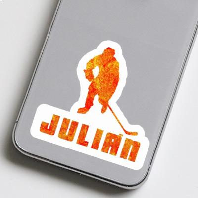 Julian Sticker Hockey Player Notebook Julian Sticker Hockey Player Gift package Image