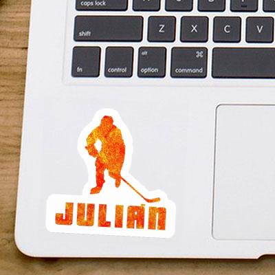 Julian Sticker Hockey Player Notebook Julian Sticker Hockey Player Gift package Image