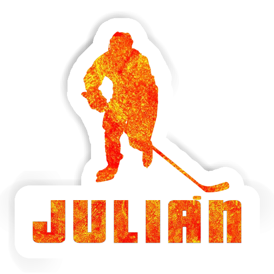 Julian Sticker Hockey Player Notebook Julian Sticker Hockey Player Notebook Image