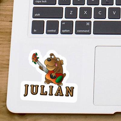 Julian Autocollant Chien guitariste Notebook Julian Autocollant Chien guitariste Gift package Image