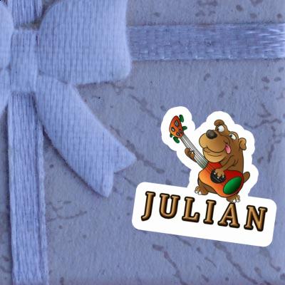 Sticker Guitar Dog Julian Sticker Guitar Dog Julian Image