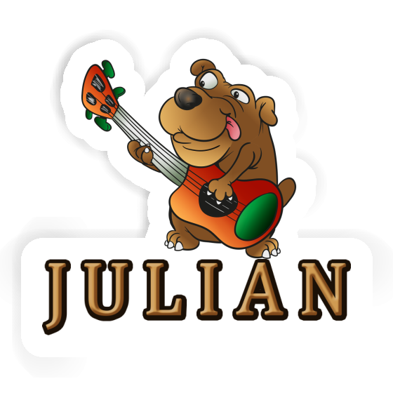 Sticker Guitar Dog Julian Notebook Sticker Guitar Dog Julian Gift package Image