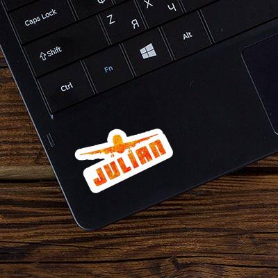 Julian Sticker Airplane Laptop Julian Sticker Airplane Laptop Image
