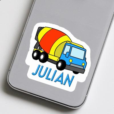 Sticker Julian Mixer Truck Notebook Sticker Julian Mixer Truck Gift package Image