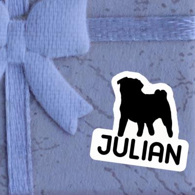 Julian Sticker Pug Notebook Julian Sticker Pug Gift package Image
