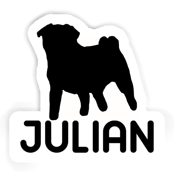 Julian Sticker Pug Laptop Julian Sticker Pug Laptop Image