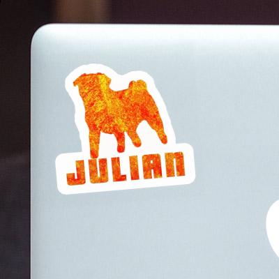 Sticker Julian Pug Notebook Sticker Julian Pug Gift package Image